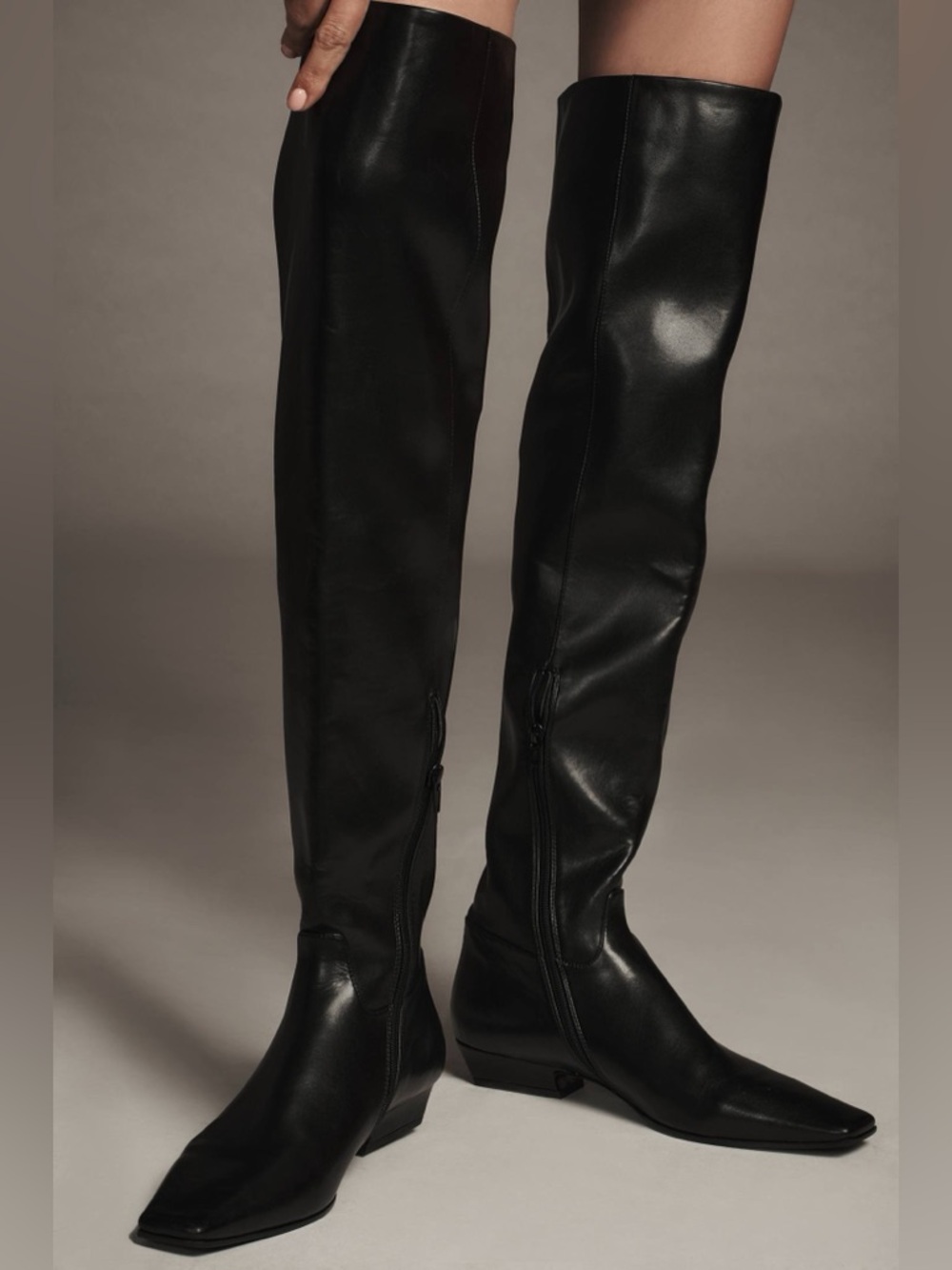 NWOT JEFFREY CAMPBELL Ichab Over-The-Knee Boots Black Sz 7.5 - Picture 3 of 10